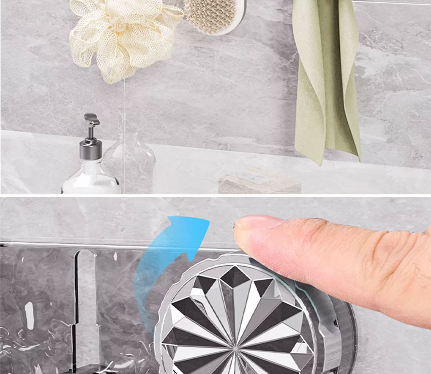 Κρεμάστρα Μπάνιου - Κουζίνας 40cm Χωρίς Τρύπημα με Βεντούζα & Σιλικόνη – Ισχυρή Στήριξη