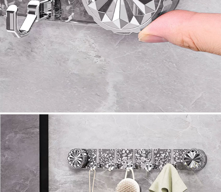 Κρεμάστρα Μπάνιου - Κουζίνας 40cm Χωρίς Τρύπημα με Βεντούζα & Σιλικόνη – Ισχυρή Στήριξη