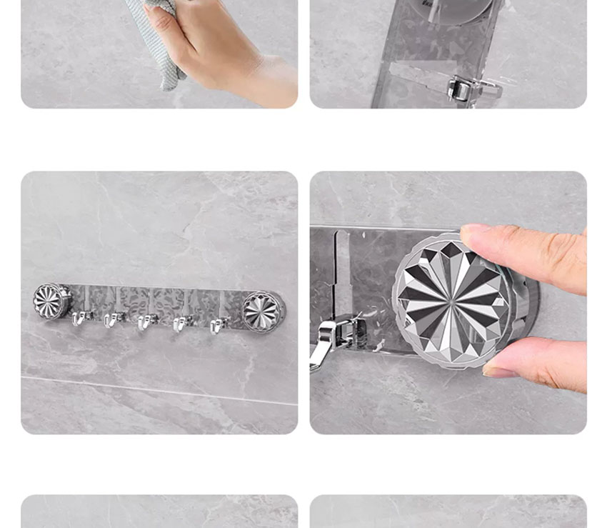 Κρεμάστρα Μπάνιου - Κουζίνας 40cm Χωρίς Τρύπημα με Βεντούζα & Σιλικόνη – Ισχυρή Στήριξη