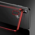 Clear Color Case Gel TPU Electroplating frame Cover for Huawei P30 Lite red -Cell phone cases and covers