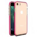 Spring Case clear TPU gel protective cover with colorful frame for iPhone SE 2020 / iPhone 8 / iPhone 7 light pink - Cell phone cases and covers