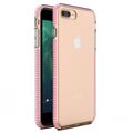Spring Case clear TPU gel protective cover with colorful frame for iPhone 8 Plus / iPhone 7 Plus light pink -Cell phone cases and covers
