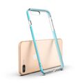 Spring Θήκη clear TPU gel protective cover with colorful frame για iPhone 8 Plus / iPhone 7 Plus dark blue -  Cell phone cases and covers