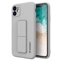 Wozinsky Kickstand Case flexible silicone cover with a stand iPhone 11 Pro grey - Cell phone cases and covers