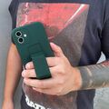 Wozinsky Kickstand Case flexible silicone cover with a stand iPhone 11 Pro Max dark green - Cell phone cases and covers