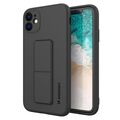 Wozinsky Kickstand Case flexible silicone cover with a stand iPhone 12 mini black - Cell phone cases and covers