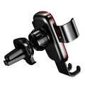 Baseus Metal Age Gravity Car Mount Metal Gravity Car Mount for Ventilation Grille Black (SUYL-D01) - Cell phone holders