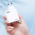 Dux Ducis USB-A / 2xUSB-C Wall Adapter 65W Λευκό (C90-PD) -  Cell phone USB charger