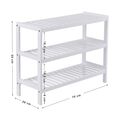 Ξύλινο Stand Αποθήκευσης Παπουτσιών με 3 Ράφια 70 x 26 x 55 cm Songmics LBS13W -  Παπουτσοθήκες