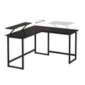 Γωνιακό Μεταλλικό Γραφείο 140 x 130 x 76 / 91.5 cm Χρώματος Μαύρο VASAGLE LWD56BK - Έπιπλα Γραφείου