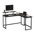 Γωνιακό Μεταλλικό Γραφείο 140 x 130 x 76 / 91.5 cm Χρώματος Μαύρο VASAGLE LWD56BK - Έπιπλα Γραφείου