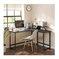 Γωνιακό Μεταλλικό Γραφείο 140 x 130 x 76 / 91.5 cm Χρώματος Μαύρο VASAGLE LWD56BK - Έπιπλα Γραφείου