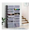 Stand Αποθήκευσης 32 Ζευγαριών Παπουτσιών 95 x 37 x 160 cm HOMCOM 837-017 -  Παπουτσοθήκες