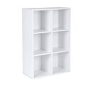 Ξύλινη Βιβλιοθήκη με 6 Ράφια 65.5 x 30 x 97.5 cm Χρώματος Λευκό VASAGLE LBC203D -  Έπιπλα Γραφείου