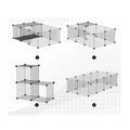 Πολυμορφικό Κλουβί - Πάρκο Εκπαίδευσης Κατοικίδιου 105 x 70 x 35 cm PawHut D51-256 -  Κλουβιά Τρωκτικών