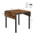 Μεταλλικό Επεκτεινόμενο Τραπέζι 120 x 78 x 76.2 cm VASAGLE KDT077B01 -  Τραπέζια