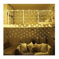 Χριστουγεννιάτικη Κουρτίνα 185 x 85 cm με 128 Λαμπάκια LED Θερμό Λευκό και 7 Προγράμματα Εναλλαγών Φωτισμού 31V Hoppline HOP1000988-2 -  Χριστουγεννιάτικα
