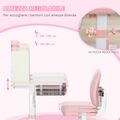 Σετ Σχολικό Μεταλλικό Γραφείο 80 x 52 x 88-109 cm με Καρέκλα 2 τμχ Χρώματος Ροζ HOMCOM 312-088V00PK -  Διάφορα Αξεσουάρ