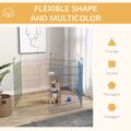 PawHut 6-Panel Metal Dog Gate με κούμπωμα, Ø120x60 cm, Πολύχρωμο -  Κτηνοτροφικά Είδη
