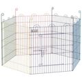 PawHut 6-Panel Metal Dog Gate με κούμπωμα, Ø120x60 cm, Πολύχρωμο -  Κτηνοτροφικά Είδη