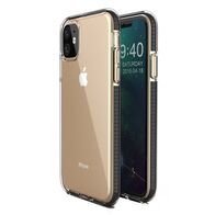 Spring Θήκη clear TPU gel protective cover with colorful frame για iPhone 11 black -  Cell phone cases and covers
