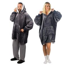 Comfort Blanket Βελούδινη Oversized Μπλούζα – Κουβέρτα HV-CB-G Γκρι -  AS SEEN ON TV