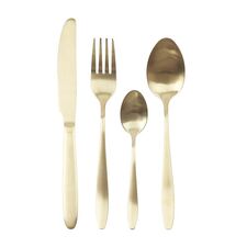 Σετ Μαχαιροπίρουνα Σερβιρίσματος από Ανοξείδωτο Ατσάλι 16 τμχ Χρώματος Χρυσό Home Deco Factory KA2862 -  Σερβίρισμα