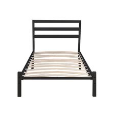 Μονό Μεταλλικό Κρεβάτι 90 x 200 cm Χρώματος Μαύρο Bella Hoppline HOP1001140-1 -  Κρεβάτια