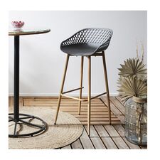 Μεταλλικό Σκαμπό Μπαρ 45 x 47.6 x 88 cm Home Deco Factory HDO7286 -  Καρέκλες