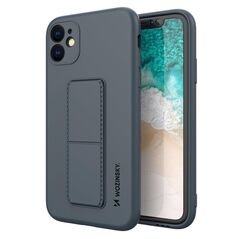Wozinsky Kickstand Case flexible silicone cover with a stand iPhone 12 navy blue -Cell phone cases and covers