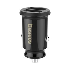 Baseus Grain Car Charger mini car charger 2x USB 3.1A black (CCALL-ML01) - Cell phone USB charger | Baseus