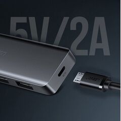 Ugreen USB HUB splitter - 4x USB 3.2 Gen 1 with micro USB power port gray (CM219 50985) - ELECTRONICS