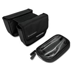 Wozinsky frame bike bag bicycle pannier waterproof phone case 1.5l black (WBB26BK) - SPORTS