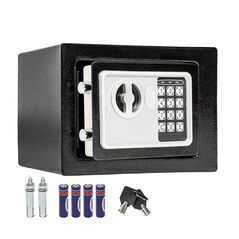 Χρηματοκιβώτιο Ασφαλείας με Ηλεκτρονική Κλειδαριά και Κλειδί 17 x 22.8 x 17 cm Hoppline HOP1000730-1 -  Αποθηκευτικοί Χώροι