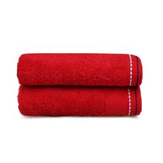 Σετ με 2 Πετσέτες Προσώπου 50 x 90 cm Χρώματος Κόκκινο Beverly Hills Polo Club 355BHP2228 - Πετσέτες