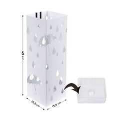 Μεταλλική Ομπρελοθήκη 15.5 x 15.5 x 49 cm Songmics LUC49W -  Αποθηκευτικοί Χώροι