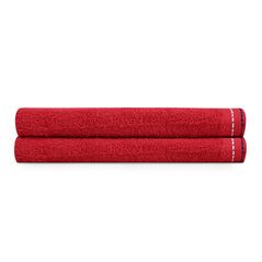 Σετ με 2 Πετσέτες Προσώπου 50 x 90 cm Χρώματος Κόκκινο Beverly Hills Polo Club 355BHP2290 -  Πετσέτες
