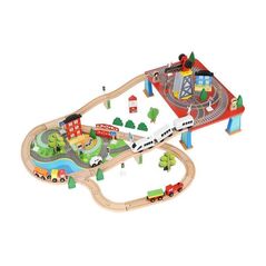 Σετ Ξύλινος Σιδηρόδρομος 88 τμχ Kruzzel 9363 - Παιδικά Παιχνίδια