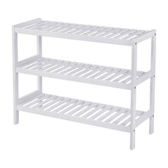 Ξύλινο Stand Αποθήκευσης Παπουτσιών με 3 Ράφια 70 x 26 x 55 cm Songmics LBS13W -  Παπουτσοθήκες