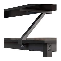 Γωνιακό Μεταλλικό Γραφείο 140 x 130 x 76 / 91.5 cm Χρώματος Μαύρο VASAGLE LWD56BK -  Έπιπλα Γραφείου