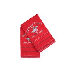 Σετ με 2 Πετσέτες Προσώπου 50 x 90 cm Χρώματος Κόκκινο Beverly Hills Polo Club 355BHP2354 -  Πετσέτες