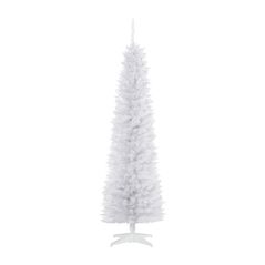 Χριστουγεννιάτικο Δέντρο 1.80 m Slimline Χρώματος Λευκό HOMCOM 830-182WT -  Χριστουγεννιάτικα