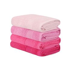 Σετ με 4 Πετσέτες Προσώπου 50 x 90 cm Χρώματος Φούξια Beverly Hills Polo Club 355BHP2377 -  Πετσέτες