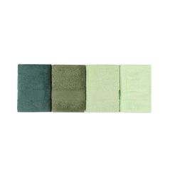 Σετ με 4 Πετσέτες Προσώπου 50 x 90 cm Χρώματος Πράσινο Beverly Hills Polo Club 355BHP2375 -  Πετσέτες