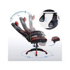Καρέκλα Gaming με Υποπόδιο Songmics OBG77BR - Gaming