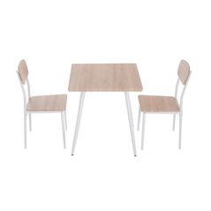 Σετ Μεταλλικό Τετράγωνο Τραπέζι 70 x 70 x 76 cm με 2 Καρέκλες HOMCOM 835-086 -  Τραπέζια