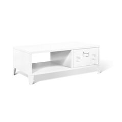 Μεταλλικό Τραπέζι Σαλονιού 100 x 50 x 36 cm Χρώματος Λευκό Storvik Idomya 30087324 - Τραπέζια