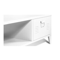 Μεταλλικό Τραπέζι Σαλονιού 100 x 50 x 36 cm Χρώματος Λευκό Storvik Idomya 30087324 - Τραπέζια