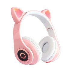 Ασύρματα Ακουστικά Bluetooth Γάτα Χρώματος Ροζ SPM B39-Pink -  Ακουστικά