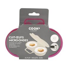 Διπλή Συσκευή Μαγειρέματος Αυγών για Φούρνο Μικροκυμάτων Χρώματος Μπορντό Cook Concept KC2152 -  Εργαλεία Κουζίνας